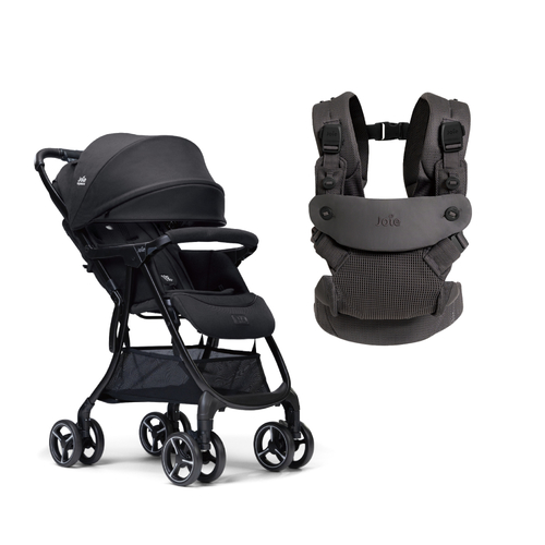 【萬元組合】savvy™ air 四合一嬰兒揹帶+fluri™ drift 橫輕巧x磁吸扣手推車