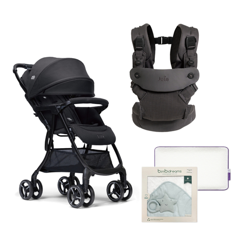 【萬元組合】savvy™ air 四合一嬰兒揹帶+fluri™ drift 橫輕巧x磁吸扣手推車