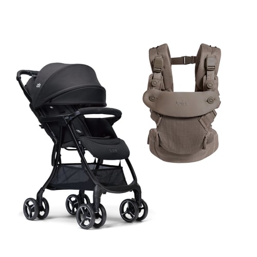 【萬元組合】savvy™ air 四合一嬰兒揹帶+fluri™ drift 橫輕巧x磁吸扣手推車