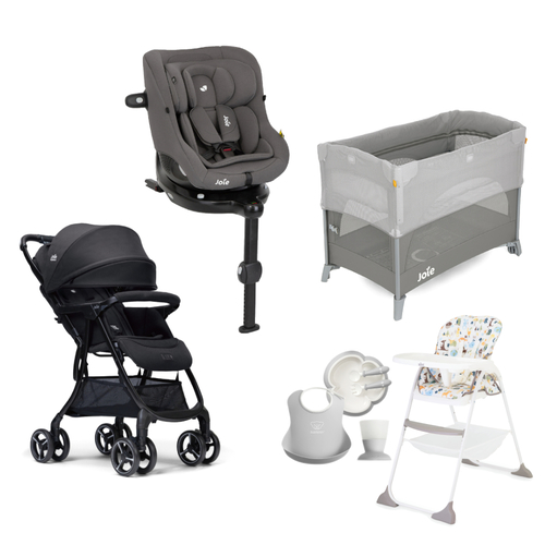 【萬元組合】i-Pivot™ 360 0-4歲旋轉型汽座+fluri™ drift 橫輕巧x磁吸扣手推車+kubbie™ sleep 多功能床邊嬰兒床