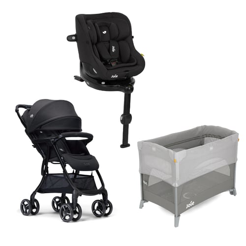 【萬元組合】i-Pivot™ 360 0-4歲旋轉型汽座+fluri™ drift 橫輕巧x磁吸扣手推車+kubbie™ sleep 多功能床邊嬰兒床