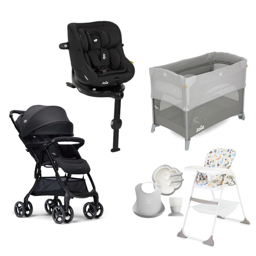 【萬元組合】i-Pivot™ 360 0-4歲旋轉型汽座+fluri™ drift 橫輕巧x磁吸扣手推車+kubbie™ sleep 多功能床邊嬰兒床