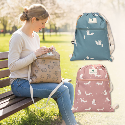 【網路限定】防潑水束口後背包 42x32cm