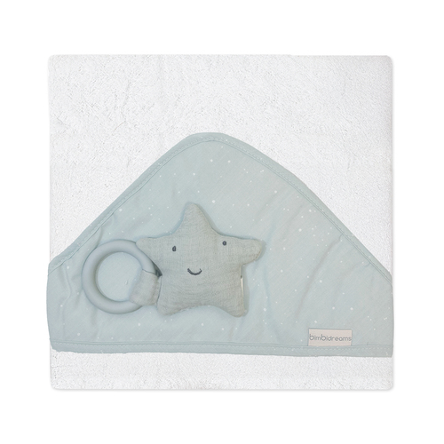 【網路限定】竹纖維連帽浴巾+星星固齒器禮盒 75x75cm