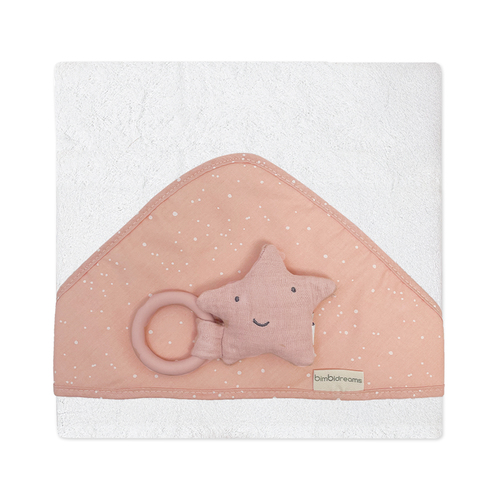 【網路限定】竹纖維連帽浴巾+星星固齒器禮盒 75x75cm
