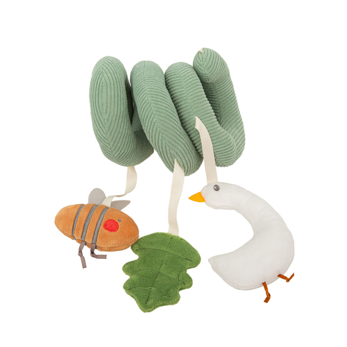 【網路獨家】純棉連帽圍裙式寶寶浴巾禮盒 100x100cm+捲捲安撫玩具