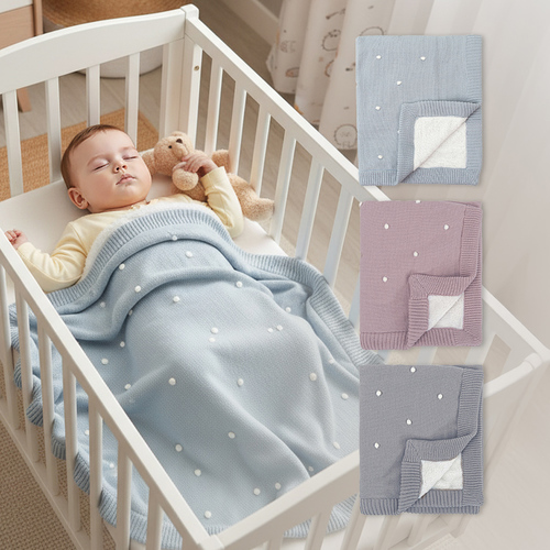 【網路限定】針織珊瑚絨雙面毯 80x100cm