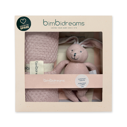 針織萬用毯+針織小兔子禮盒 75x90cm