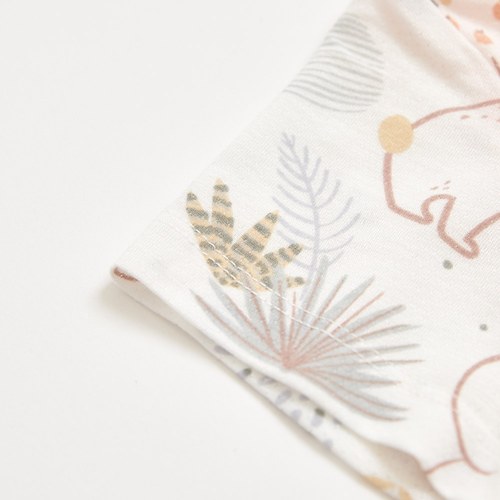 小熊牧場短袖兔裝 (天絲洞感緹花布)