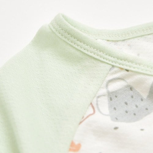 小熊牧場短袖套裝 (天絲洞感緹花布)