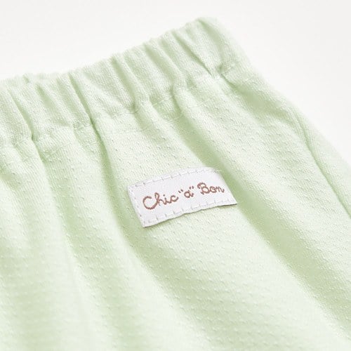 小熊牧場短袖套裝 (天絲洞感緹花布)