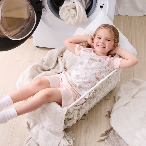 小熊牧場短袖套裝 (天絲洞感緹花布)