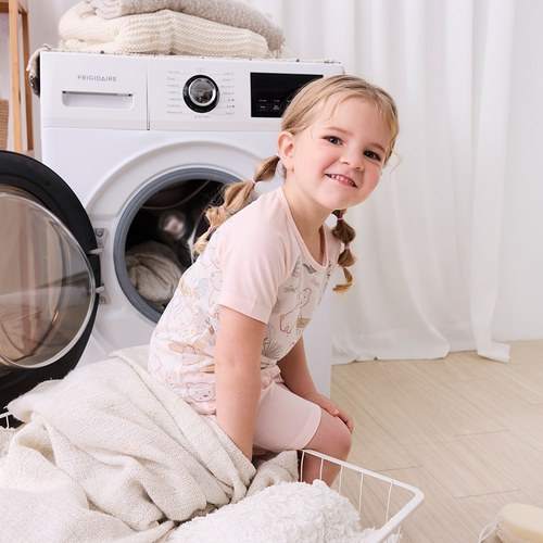 小熊牧場短袖套裝 (天絲洞感緹花布)