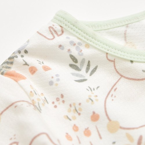 小熊牧場圓領冷氣衫套裝 (天絲洞感緹花布)