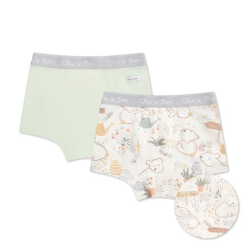 小熊牧場男童平口褲-2入 (銀離子抗菌內襠)