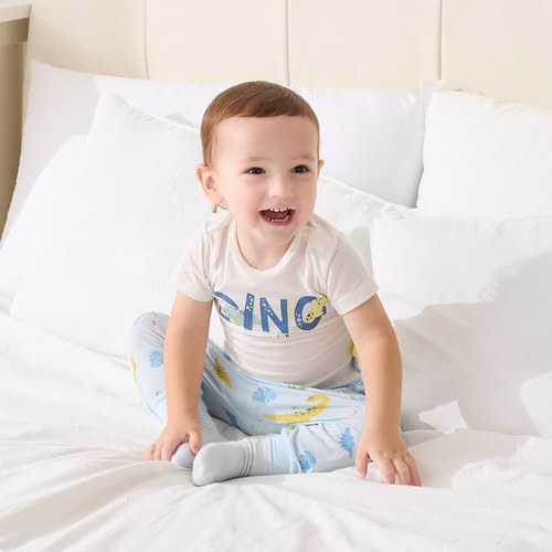 恐龍家族嬰兒長褲 (水晶紗)