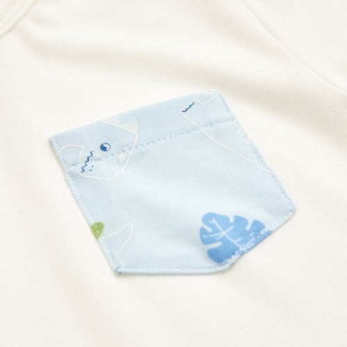 恐龍家族短袖套裝 (水晶紗布+花紗單面布)