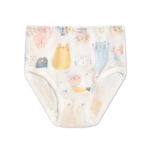 萌貓樂園女童三角褲-2入 (銀離子抗菌內襠)