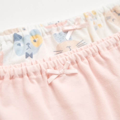 萌貓樂園女童平口褲-2入 (銀離子抗菌內襠)