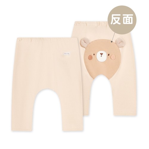 有機棉動物小夥伴小熊刺繡初生褲