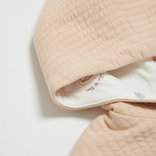 有機棉小熊雙面穿披風/2件組禮盒 (披風+手搖鈴)