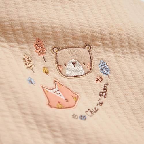 有機棉小熊雙面穿披風/2件組禮盒 (披風+手搖鈴)