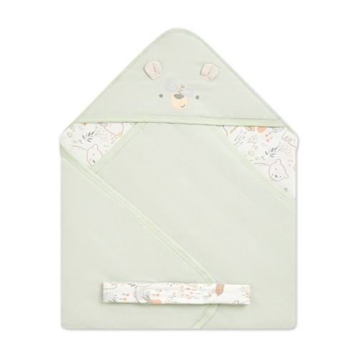 小熊牧場舖棉包巾 80x80cm (彈性布)