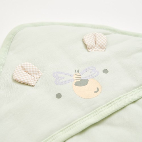小熊牧場舖棉包巾 80x80cm (彈性布)