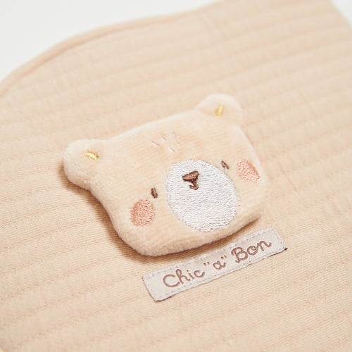 有機棉靜音魔鬼氈小熊小肚圍 63x18cm