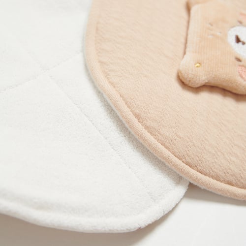 有機棉靜音魔鬼氈小熊小肚圍 63x18cm