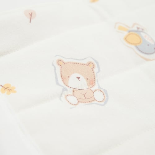 有機棉靜音魔鬼氈小熊小肚圍 63x18cm