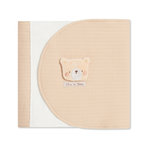 有機棉靜音魔鬼氈小熊大肚圍 73x25cm