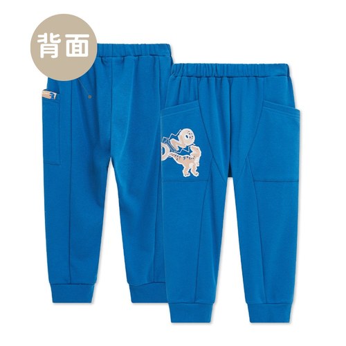 小恐龍哈倫寬鬆深藍九分褲