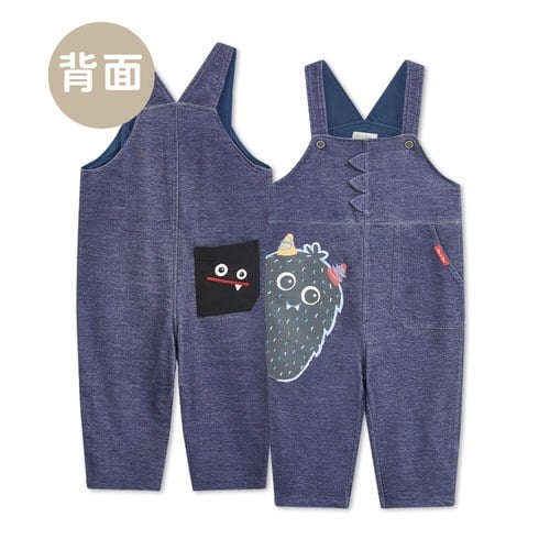 怪獸俱樂部牛仔藍吊帶褲 (吸濕排汗)