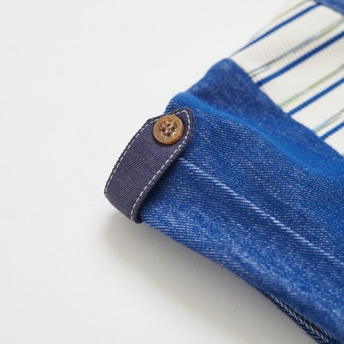 恐龍探險趣條紋口袋上衣