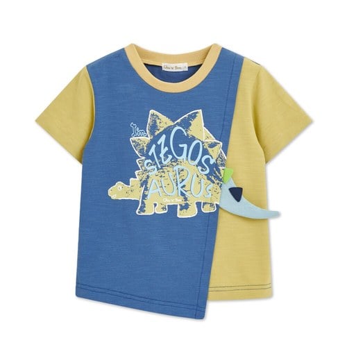 恐龍探險趣斜切造型尾巴上衣