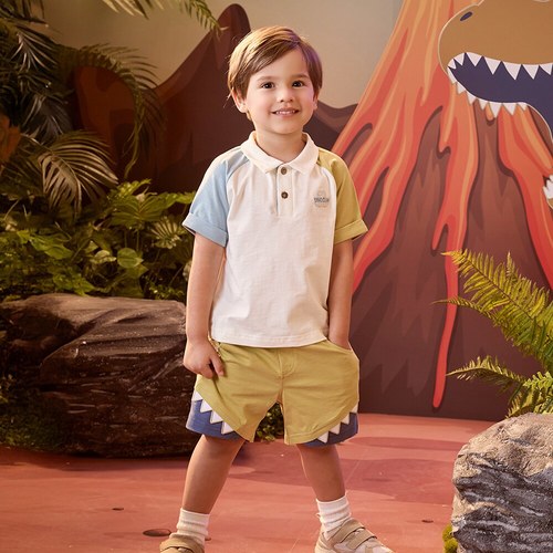 恐龍探險趣造型牙齒短褲