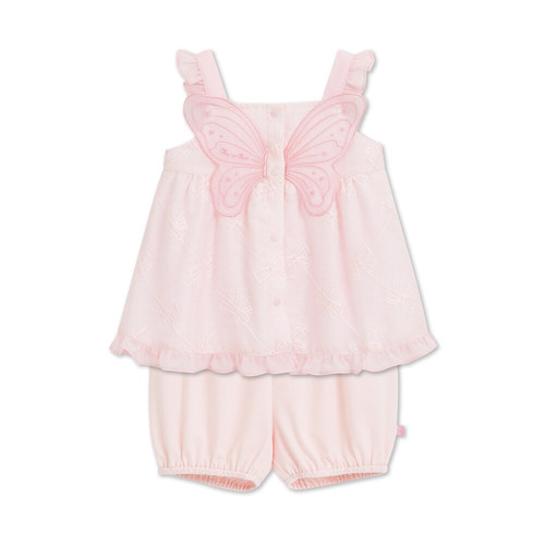 花蝶熊荷葉邊造型蝴蝶正反兩穿套裝