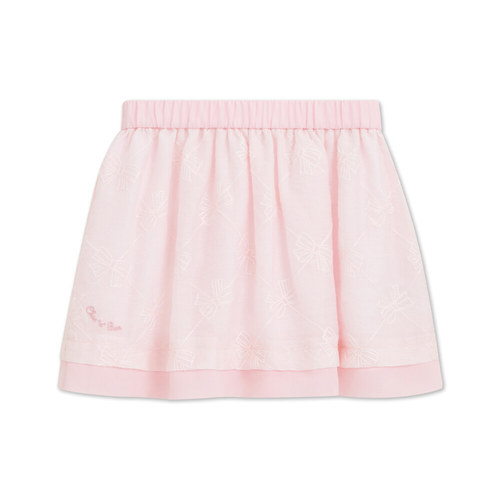 花蝶熊刺繡彈性腰短裙