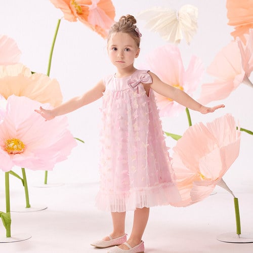 花蝶熊立體蝴蝶紗網洋裝