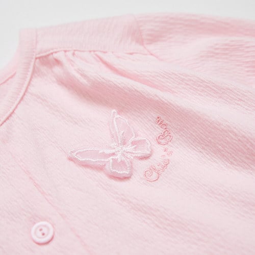 花蝶熊蕾絲下擺針織外套