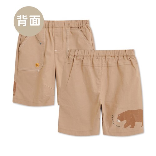 動物樂園童趣背面小豹口袋短褲