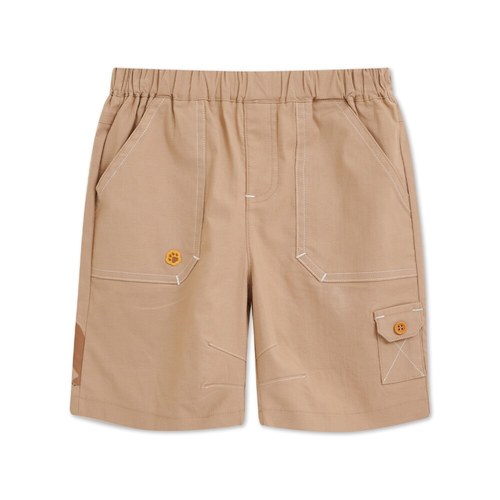 動物樂園童趣背面小豹口袋短褲