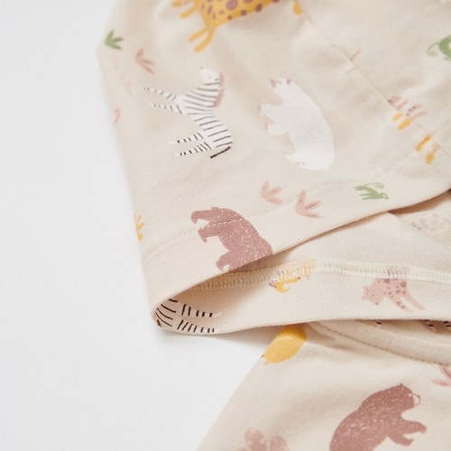 動物樂園滿版印花連帽外套