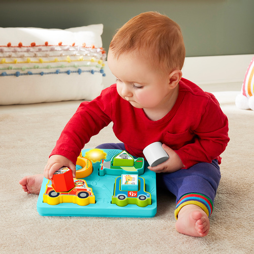 【費雪組合】交通工具聲光拼圖組+二合一搖搖水獺