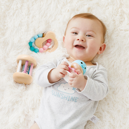 【網路限定】德國Hape 嬰幼兒安撫搖鈴三件組