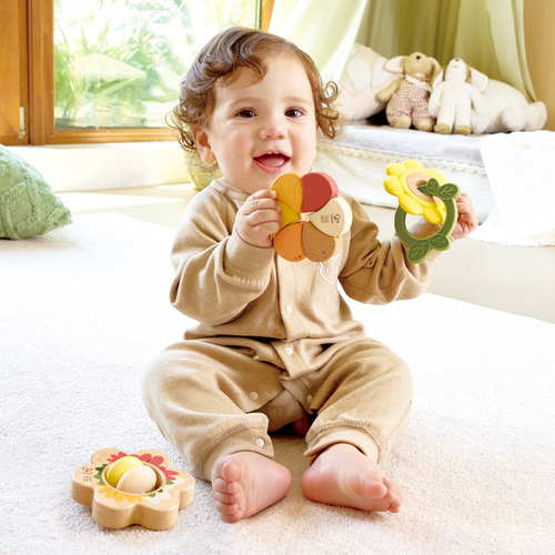 德國Hape MET雷諾瓦菊花藝術花朵搖鈴