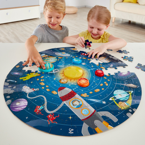 【網路限定】德國Hape 神秘的太空LED燈光拼圖