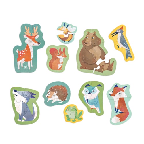 【網路限定】德國Hape 森林動物進階拼圖