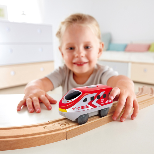 【網路限定】德國Hape 電動城市列車-4色選擇